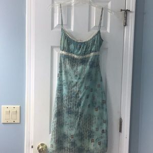 Ruby size medium blue batik midi dress